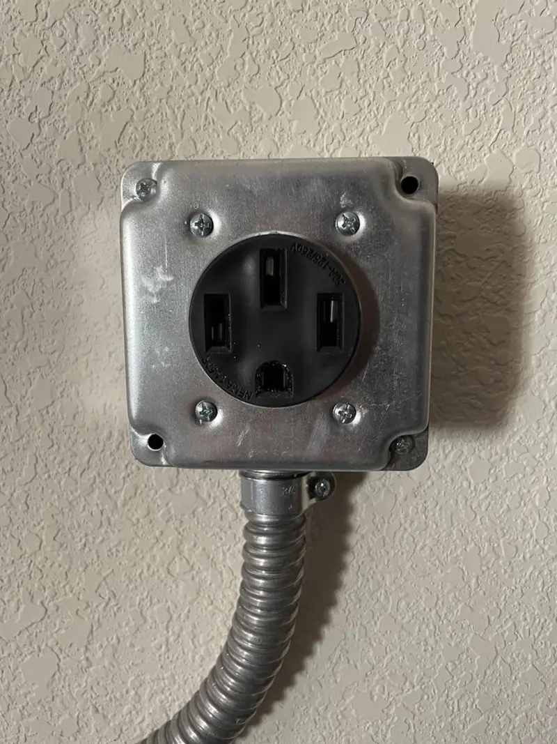 NEMA 14-50 outlet installed for Electrical Panel Upgrade in Manitowoc